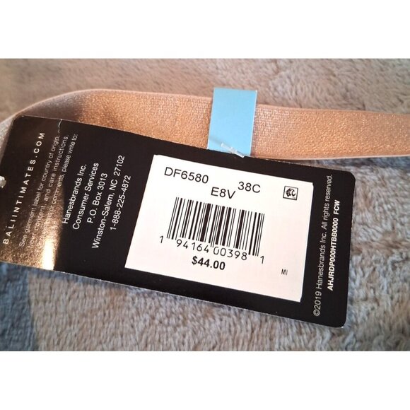 Bali 38C One Smooth U Dreamwire Shaping Underwire Bra DF6580 Nude Tan NWT - Picture 8 of 8